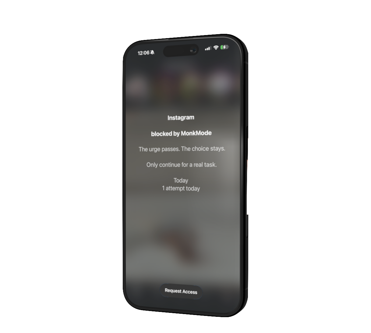 Blocked app shield screen