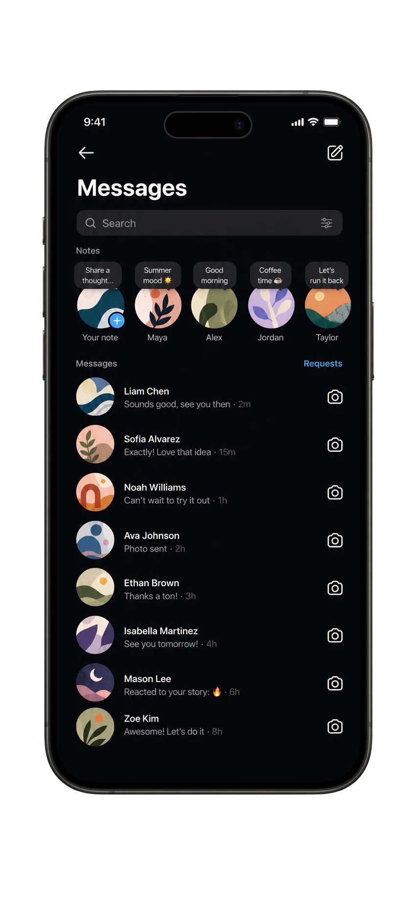 Instagram messages-only screen